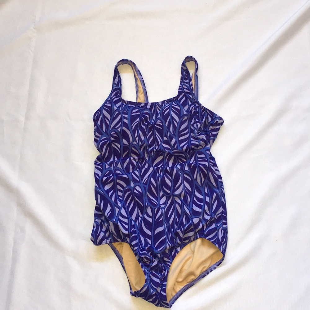 Blue Patterned Women's Swimsuit